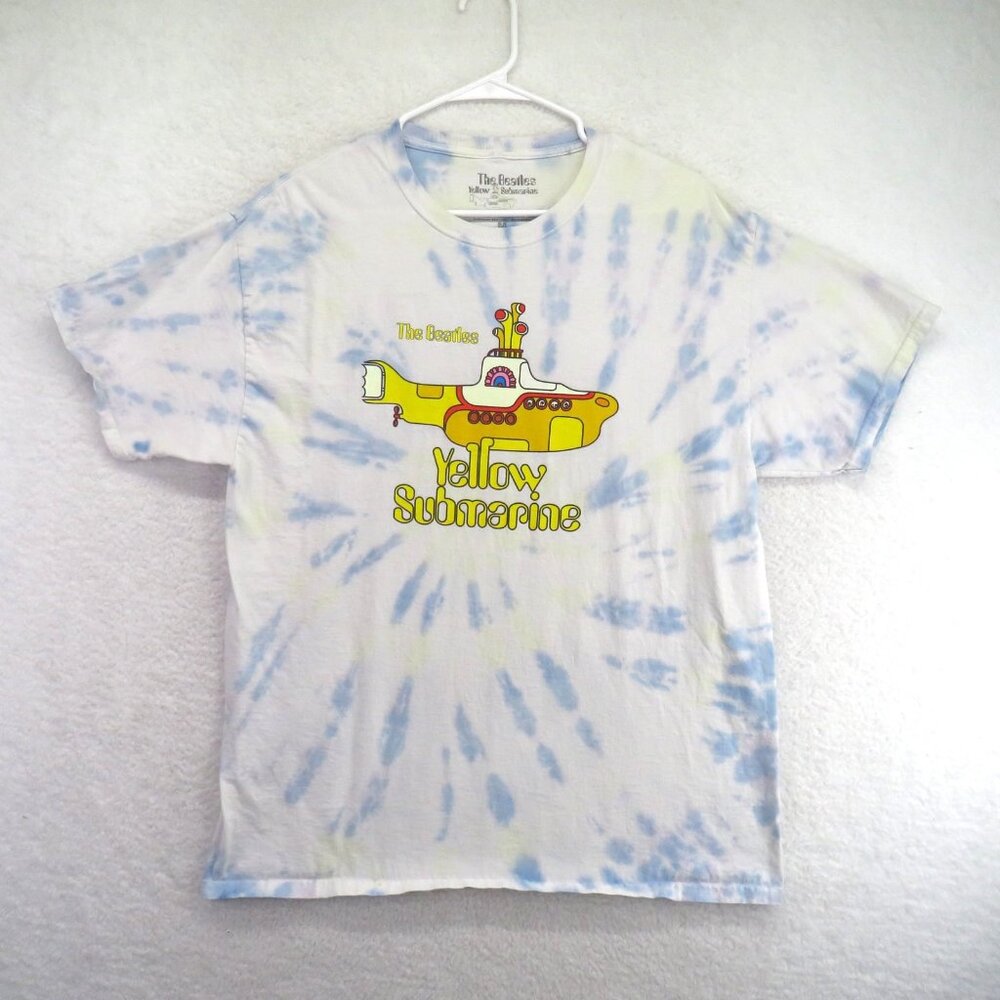 The Beatles Yellow Submarine Shirt Mens Medium Tie Dye Graphic Band Tee Music 20